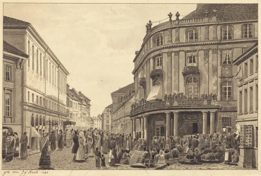 View of Muhlendamm by Johann Friedrich Stock
