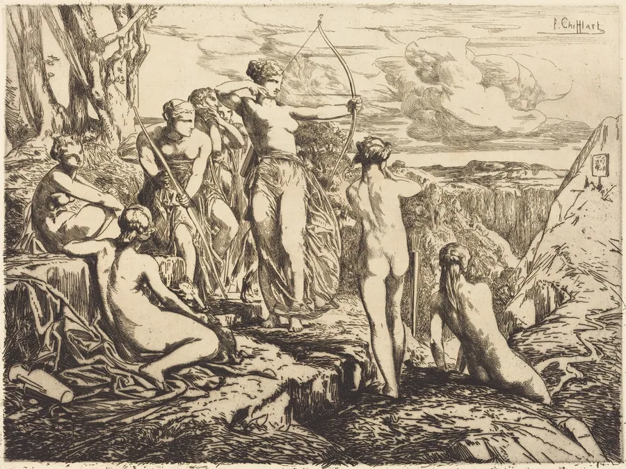 Diana and Her Nymphs by François-Nicolas Chifflart