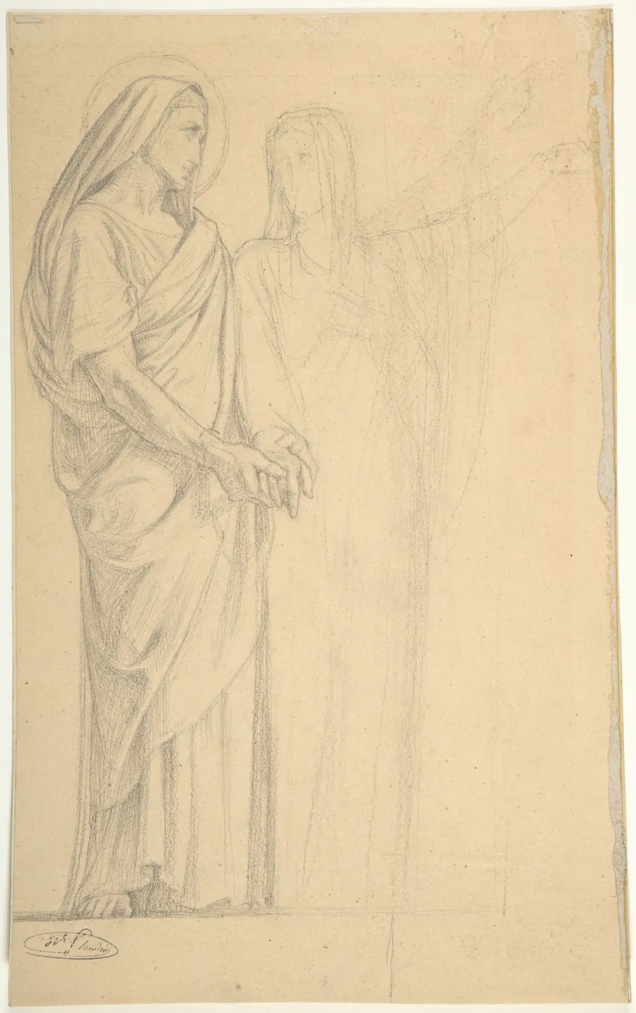 Saints Adrian and Natalia by Hippolyte Flandrin