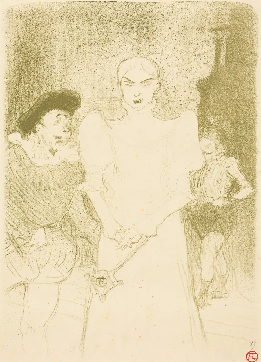 At the Opera: Mme. Caron in "Faust" (A l'opéra: Mme. Caron dans "Faust") by Henri de Toulouse-Lautrec