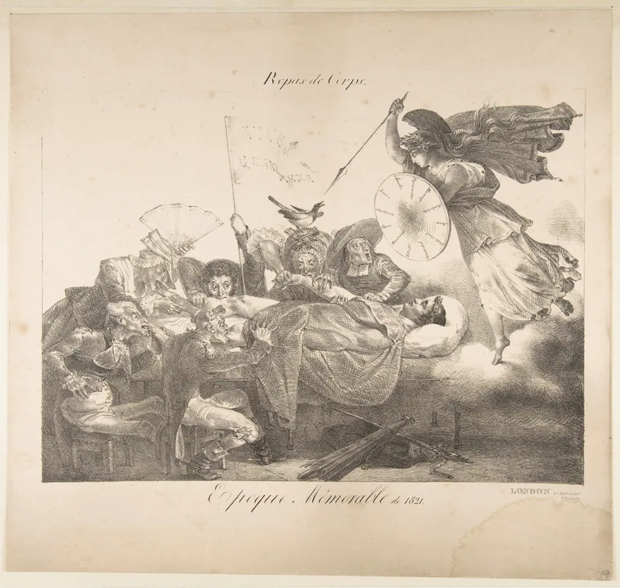 Repas de Corps. Epoque Mémorable de 1821 by Charles Joseph Hullmandel