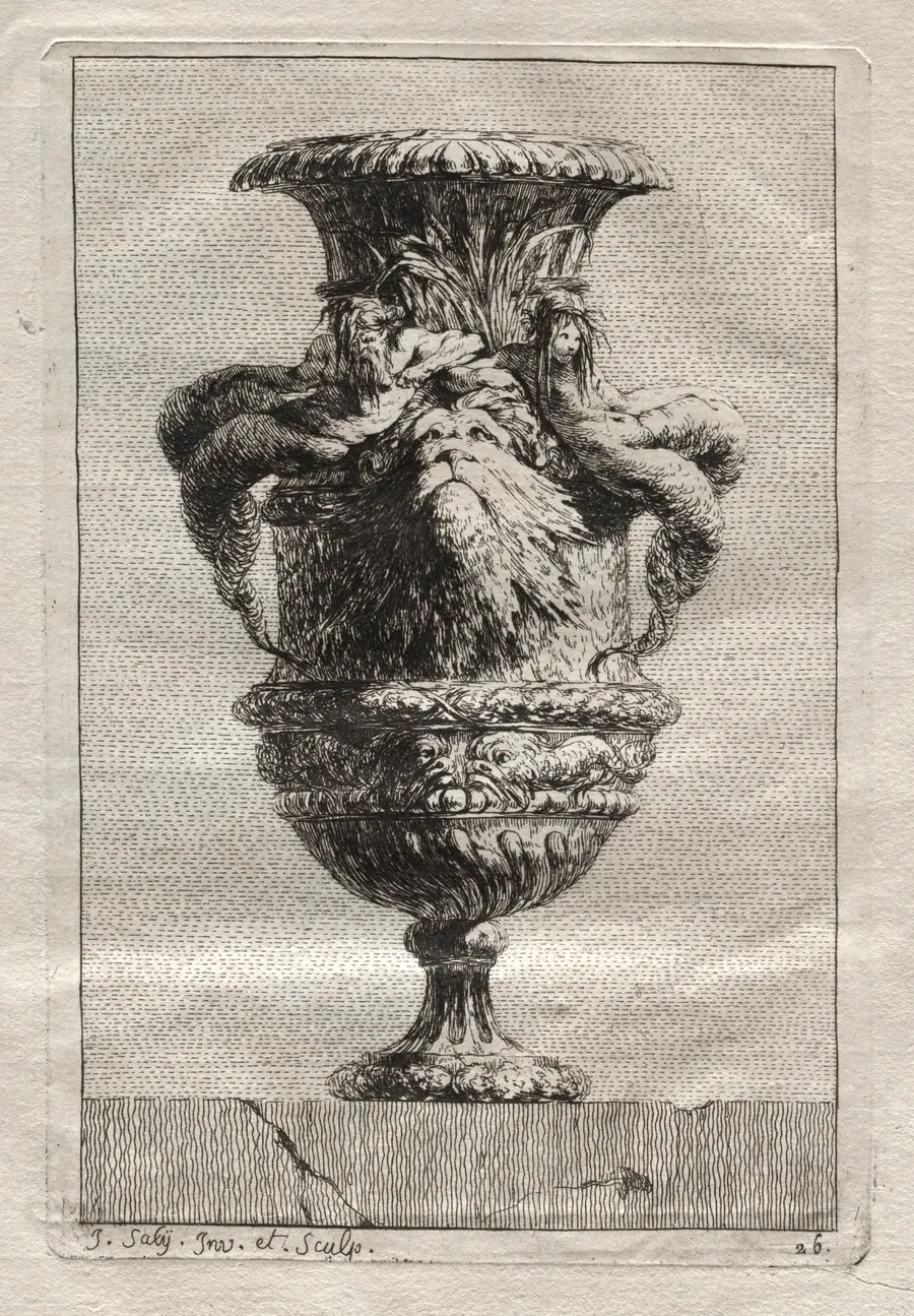 Suite of Vases:  Plate 26 by Jacques François Saly
