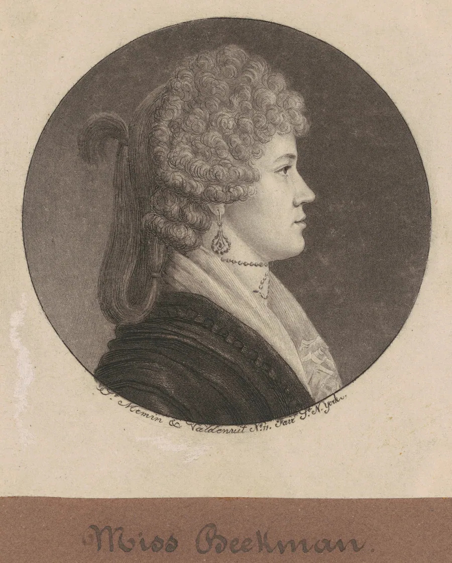 Ann Beekman by Charles B. J. Févret de Saint-Mémin