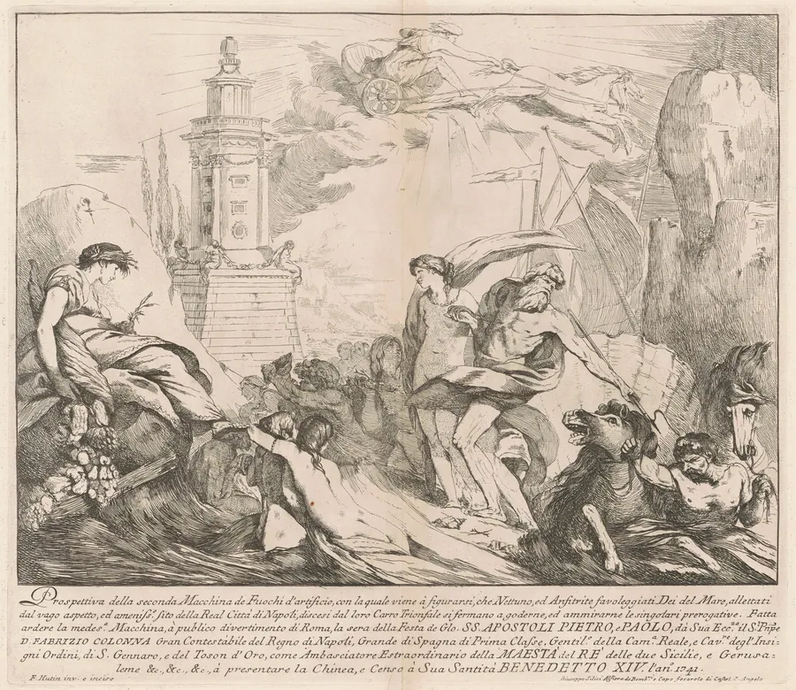 The Seconda Macchina for the Chinea of 1741: Neptune and Amphitrite by François Hutin