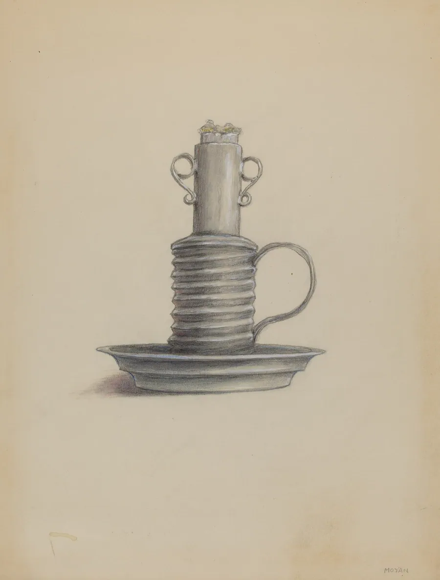 Tin Lard Lamp by Franklin C. Moyan