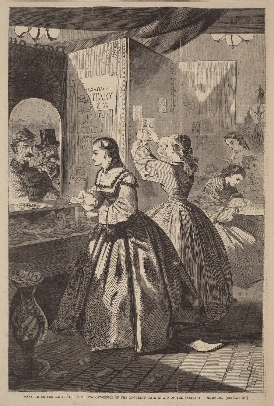 "Any Thing for Me, If You Please?" - Post Office of the Brooklyn Fair in Aid of the Sanitary Commission by American 19th Century