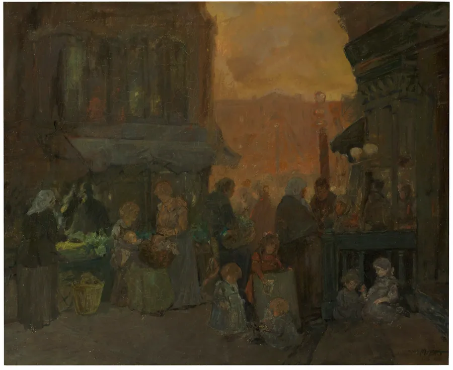 Street Scene by Jerome Myers, American, b. Petersburg, Virginia, 1867–1940