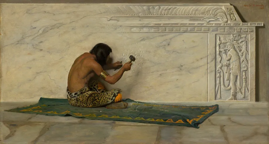 An Aztec Sculptor by George de Forest Brush