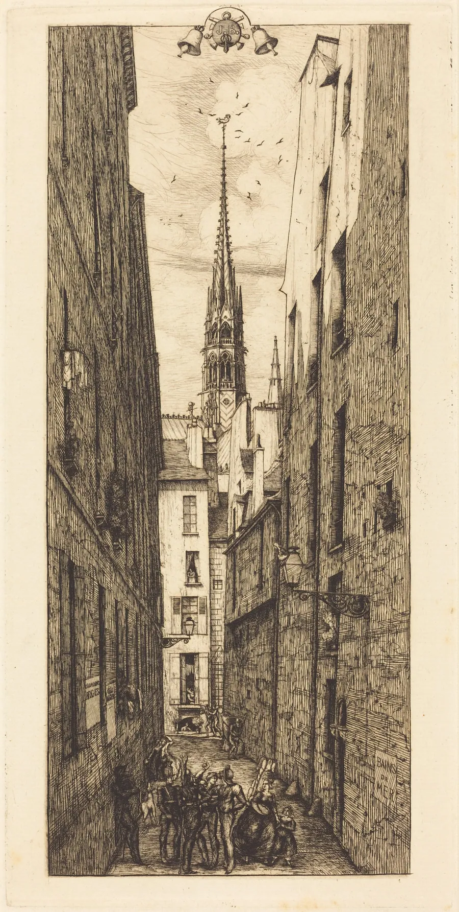 La Rue des Chantres, Paris (Chantrey Street, Paris) by Charles Meryon