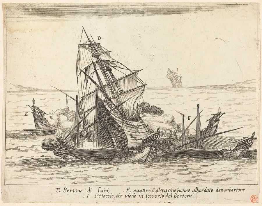 Boarding of the Bertone by Jacques Callot