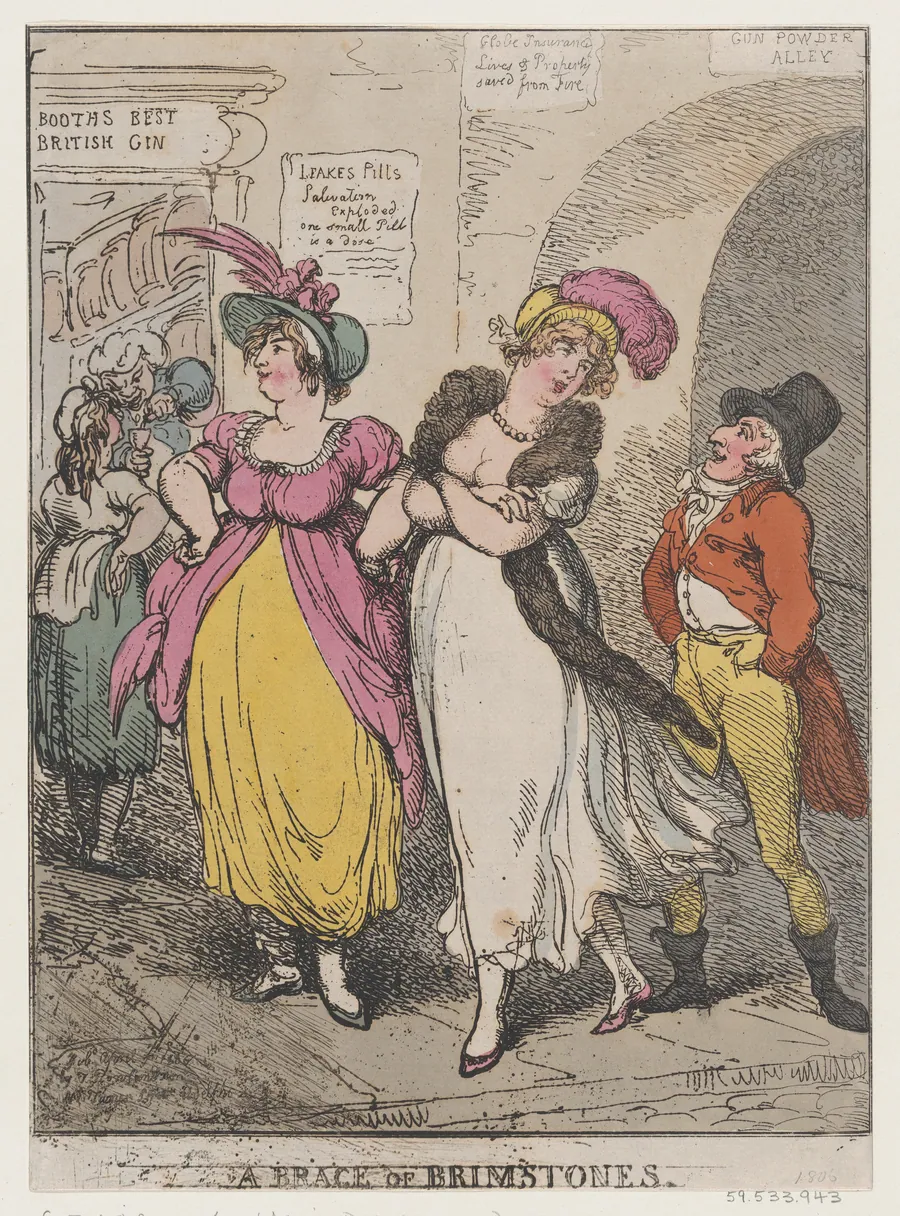 A Brace of Brimstones by Thomas Rowlandson