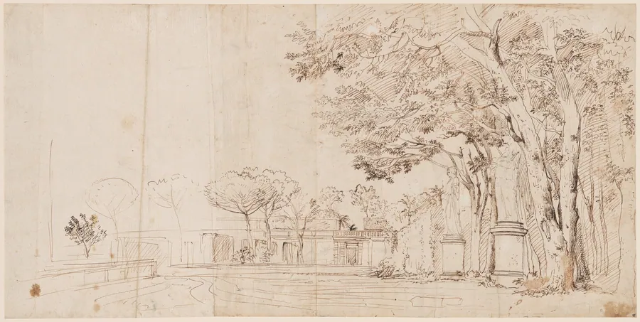 The Gardens of the Villa Medici by Gaspar van Wittel