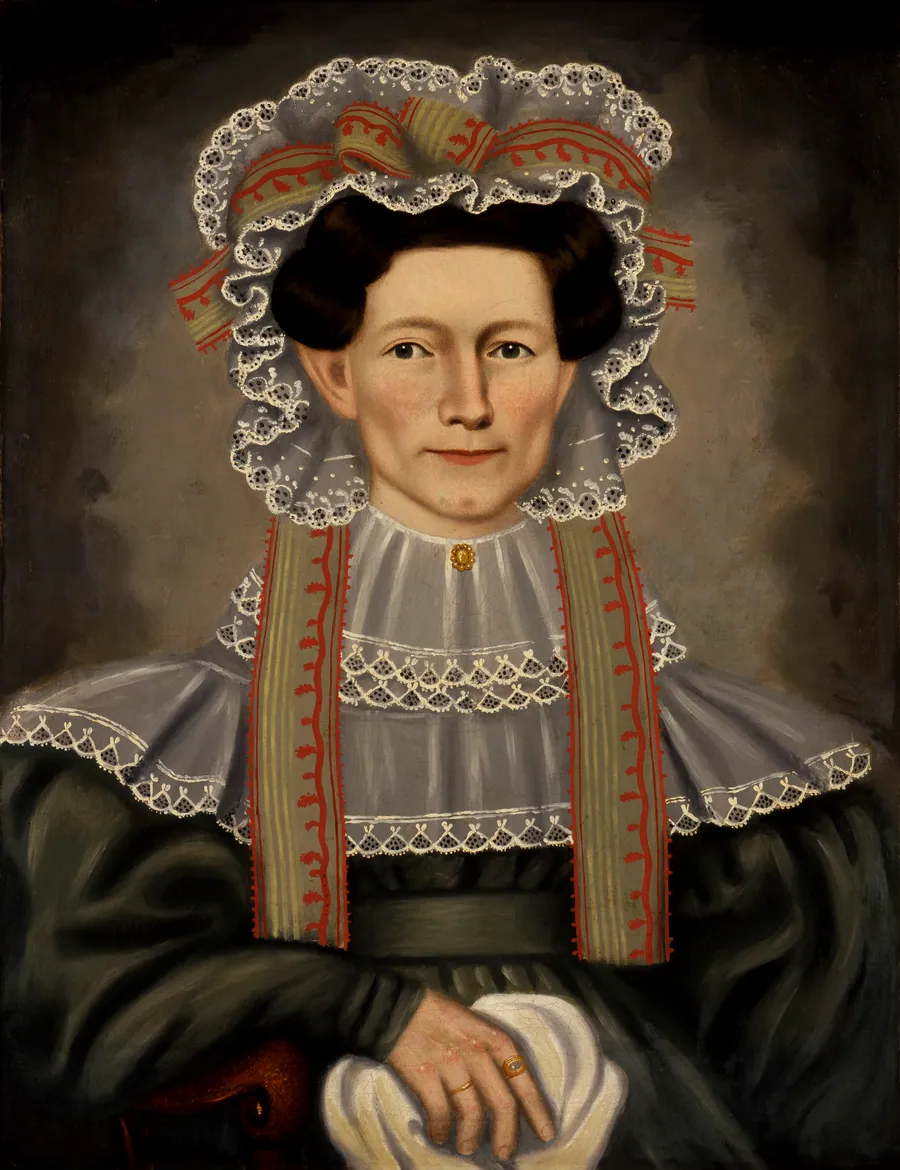 Lady of Squire Williams House by Erastus Salisbury Field, born Leverett, MA 1805-died Plumtrees, MA 1900
