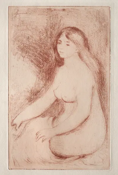 Baigneuse assise