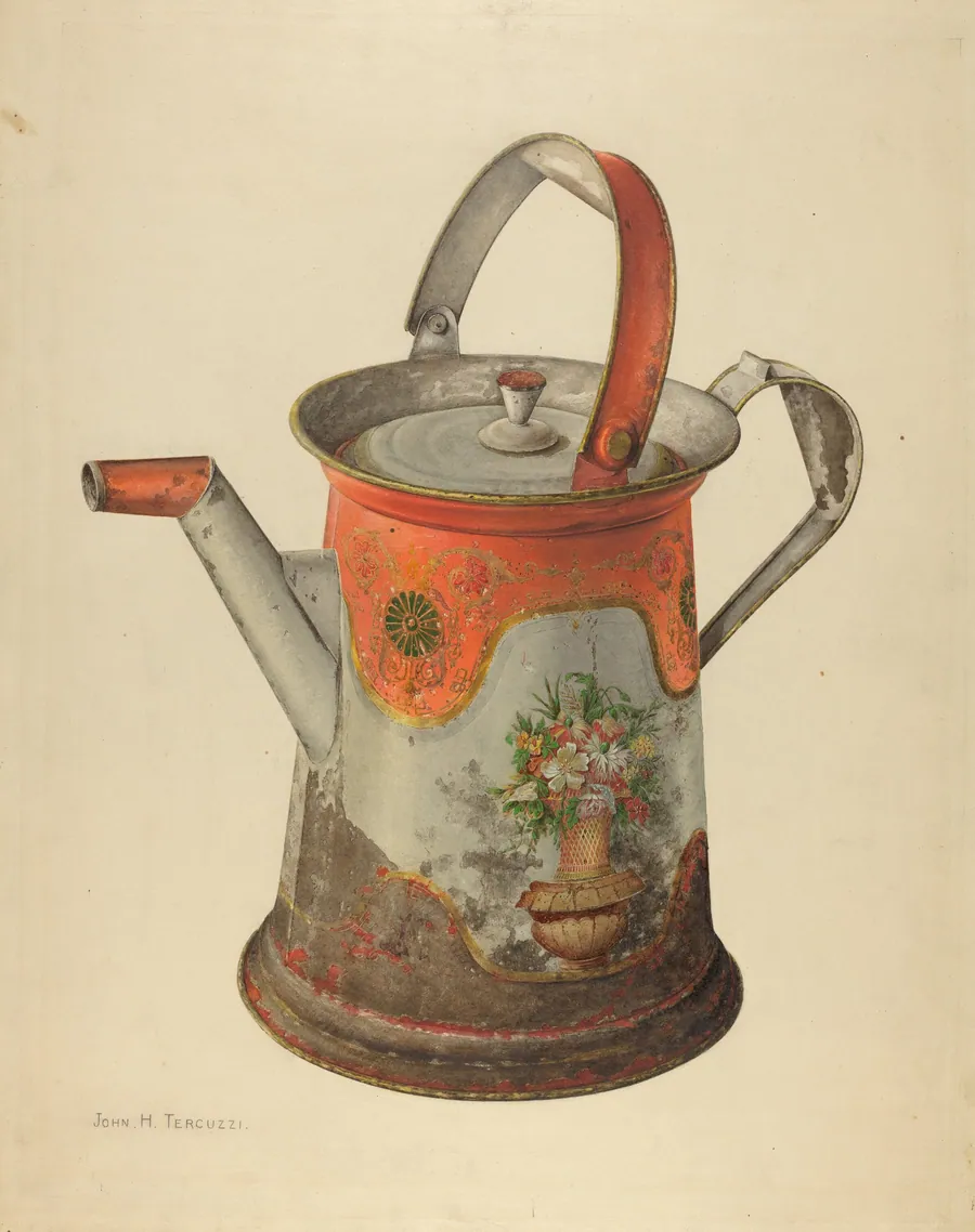 Toleware Water Can by John H. Tercuzzi