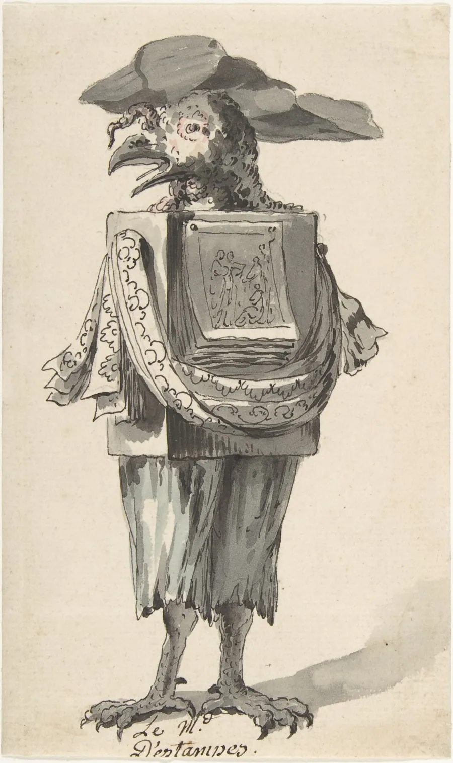 Caricature of a Printseller by Jean Charles Delafosse