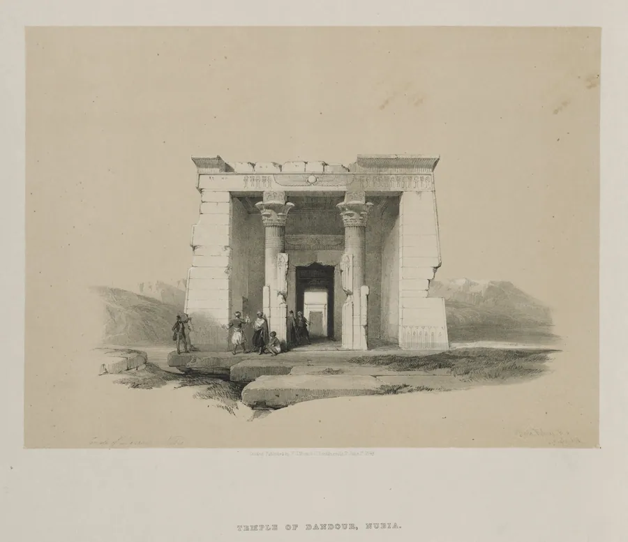Egypt and Nubia, Volume II: Temple of Dandour, Nubia by Louis Haghe