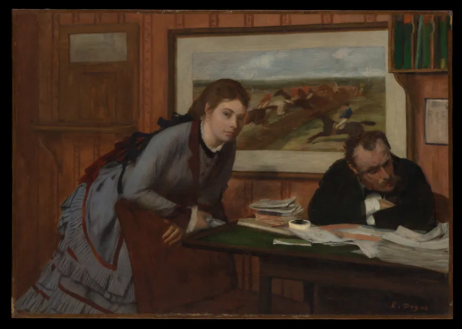 Sulking by Edgar Degas