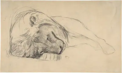 The Head of a Recumbent Lion