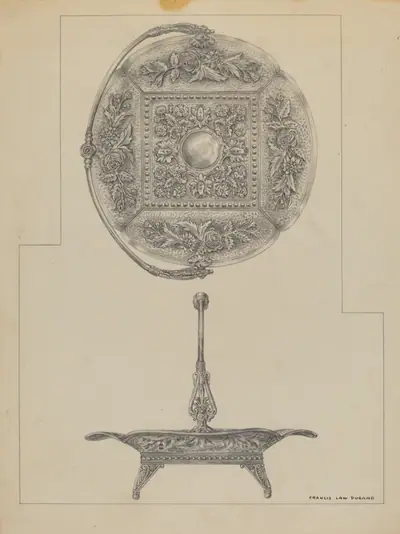 Silver Cake Dish