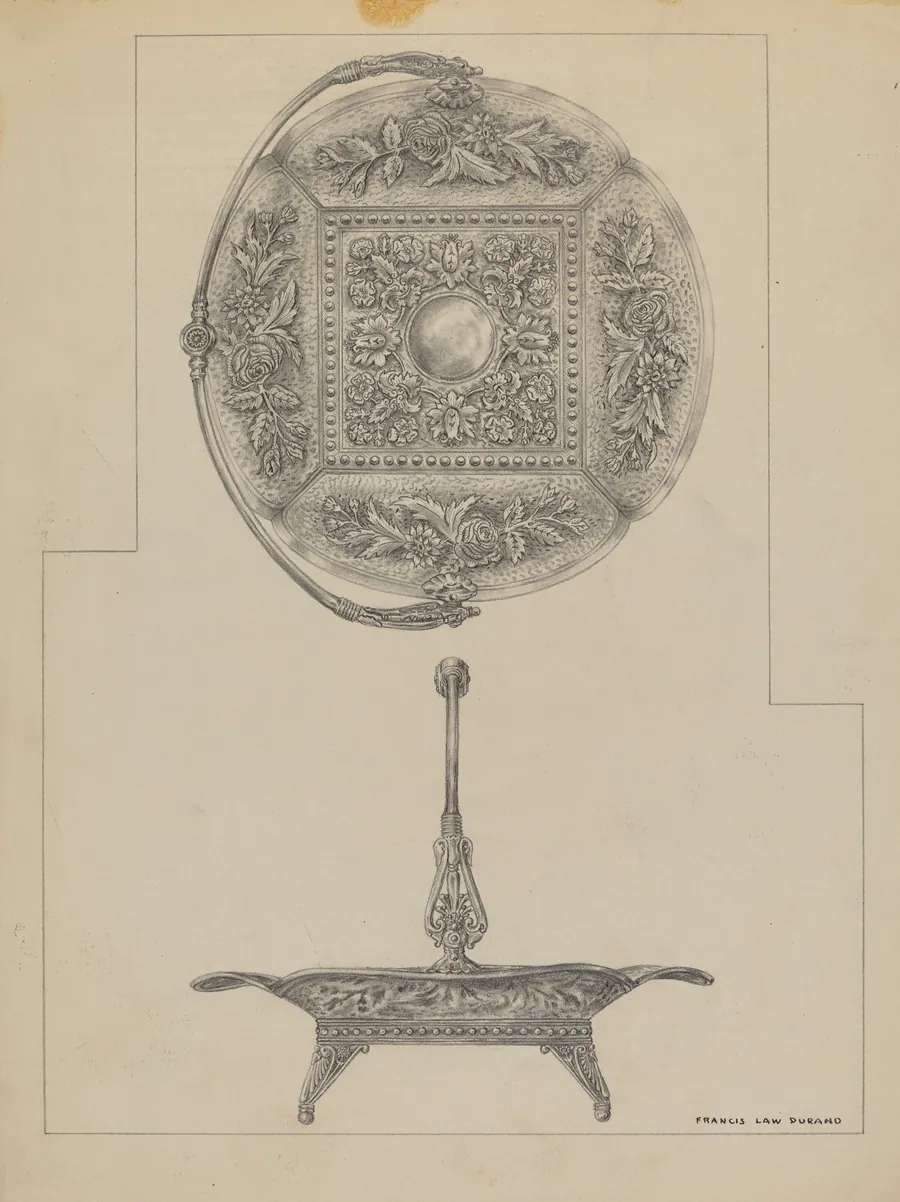Silver Cake Dish by Francis Law Durand