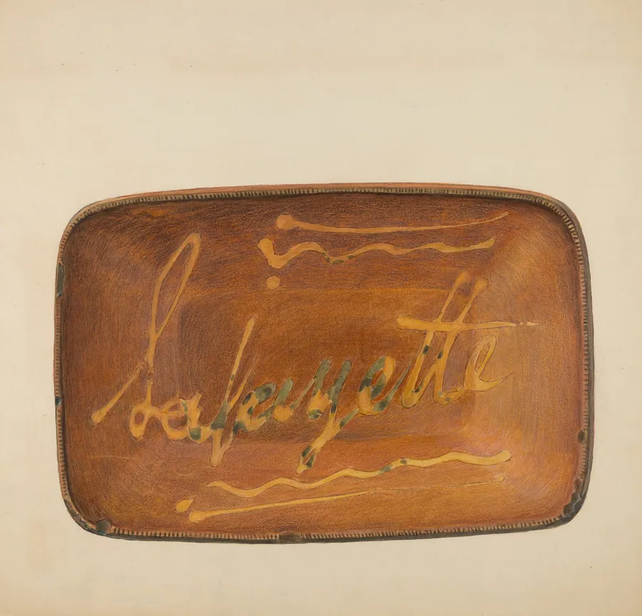 Slipware Platter by Fred Weiss