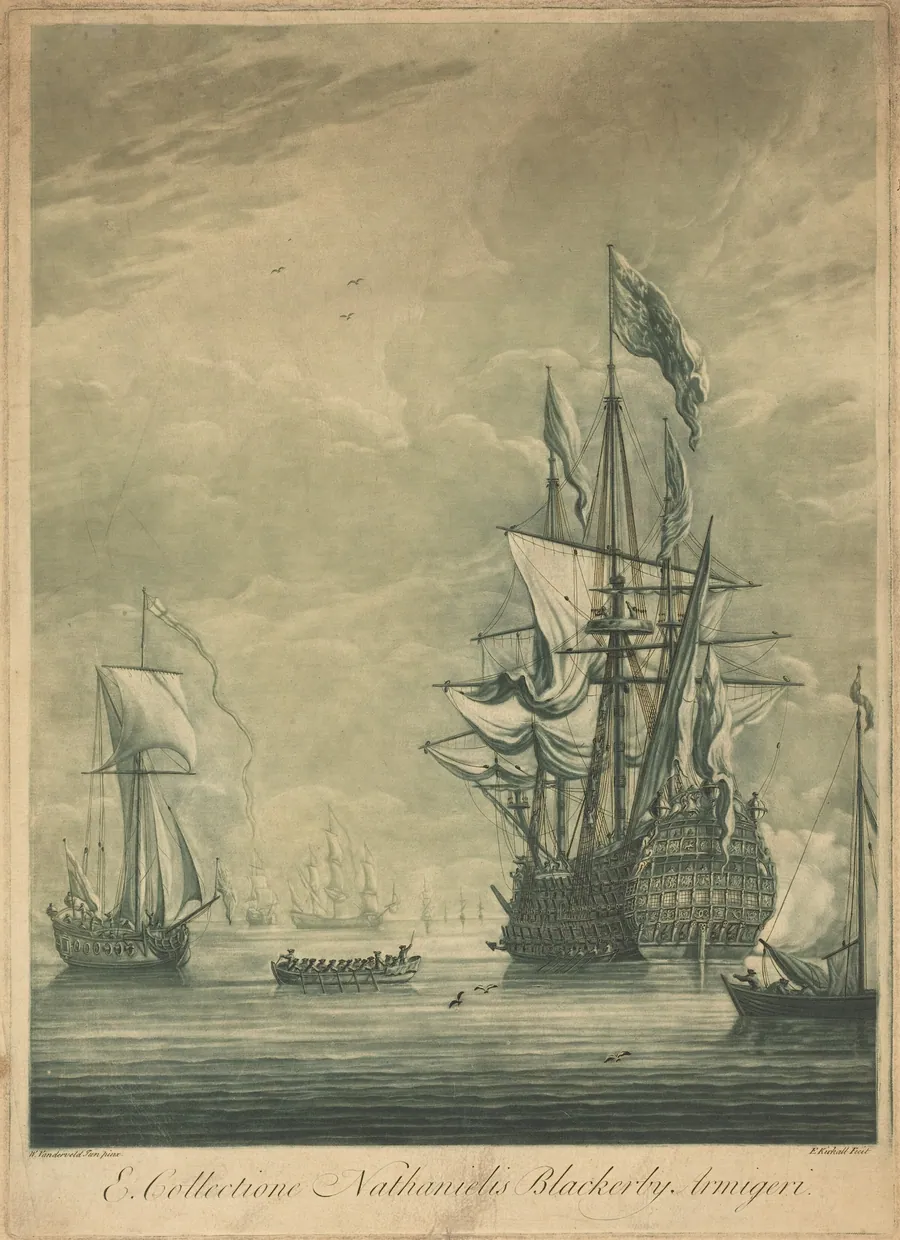 Shipping Scene from the Collection of Nathaniel Blackerby by Elisha Kirkall