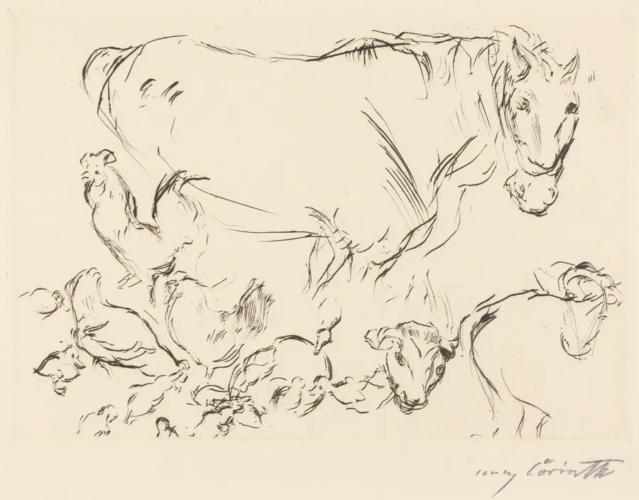 Verschiedene Tierstudien (Animal Studies) by Lovis Corinth