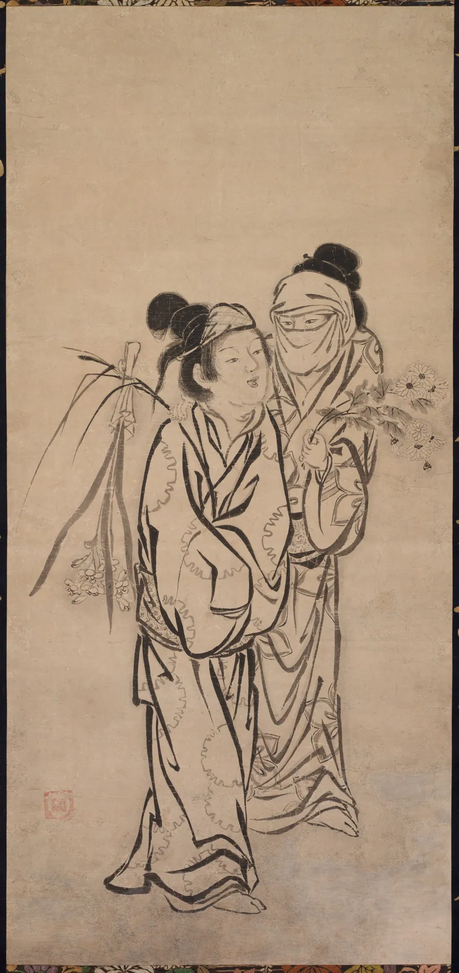 A Couple by Hasegawa Sōen