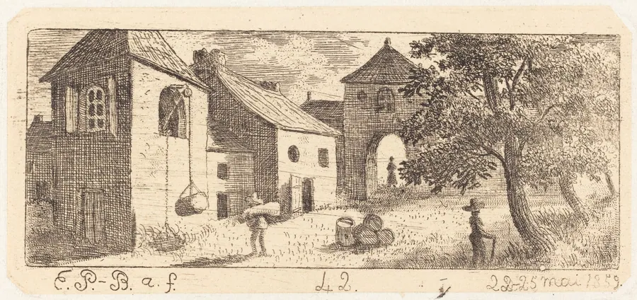 The Farmyard by Emmanuel Phélippes-Beaulieu