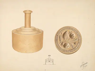 Butter Mold - Burr Design