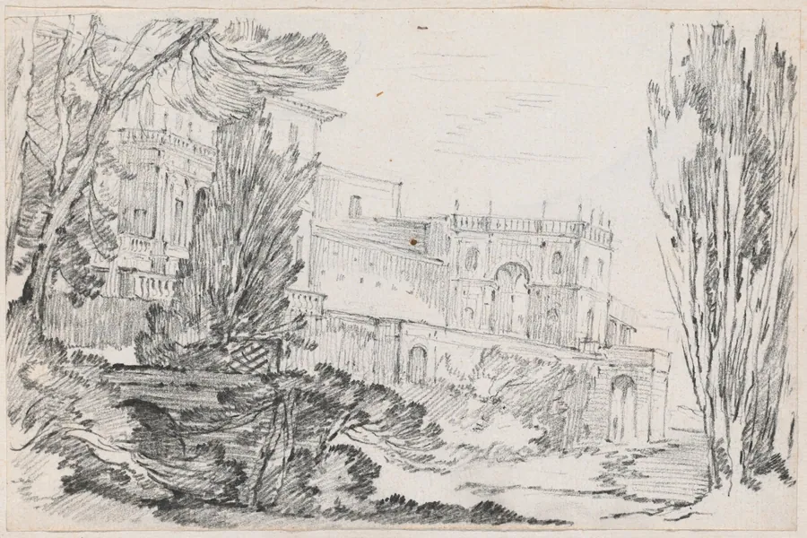Villa d'Este, Tivoli by Joseph-Marie Vien