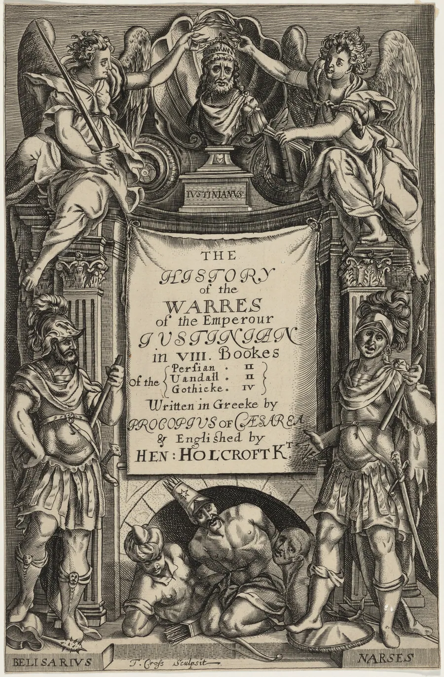 Title Page to History of the Warres of the Emperour Justinian by Thomas Cross