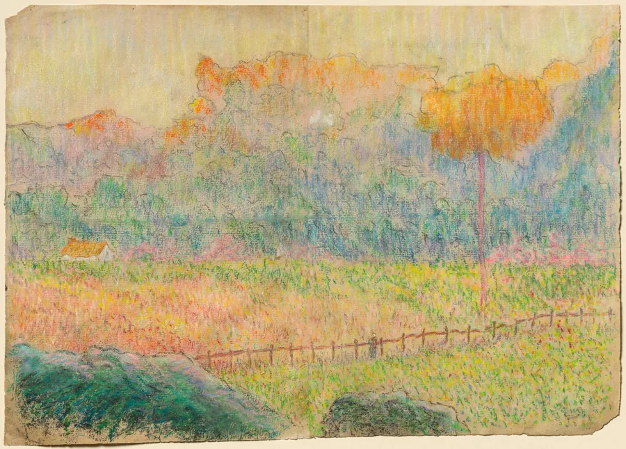 Study for "Landscape with Figure and Houses" by Claude-Emile Schuffenecker