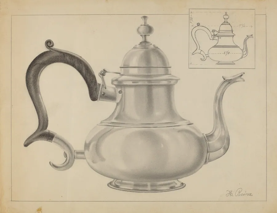 Silver Teapot by Horace Reina