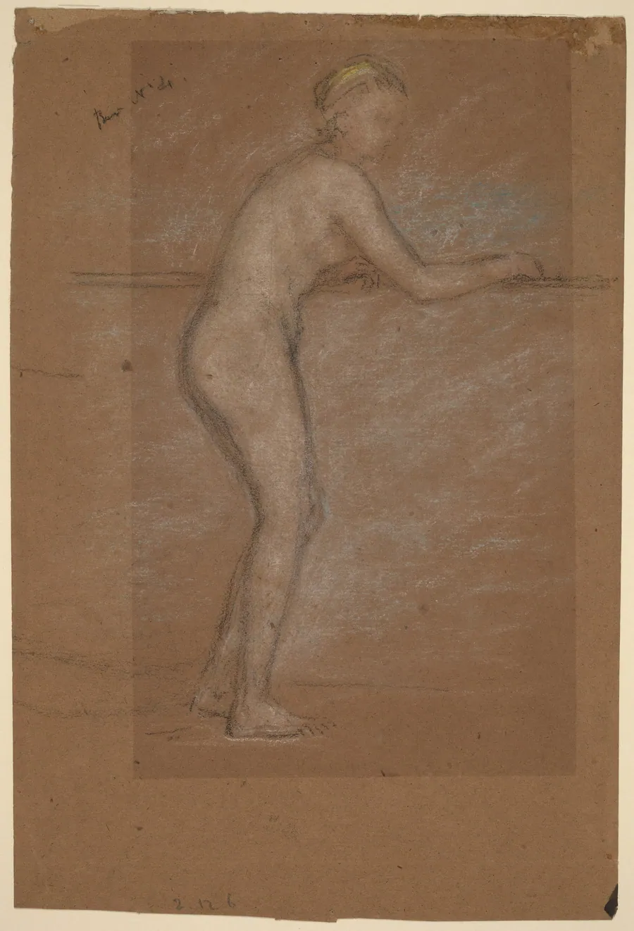 Nude Leaning on a Rail [recto] by James McNeill Whistler