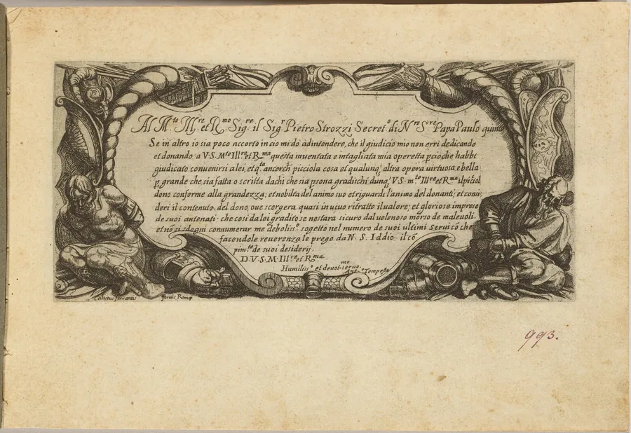 Frontispiece: Dedication to Pietro Strozzi by Antonio Tempesta