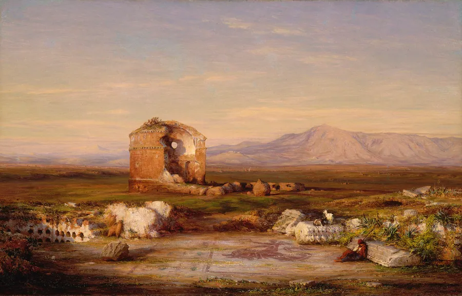 Torre di Schiavi by Thomas Hiram Hotchkiss, born near Hudson, NY ca. 1834-died Taormina, Italy 1869