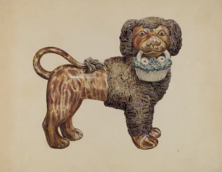 Ceramic Dog by Marian Curtis Foster
