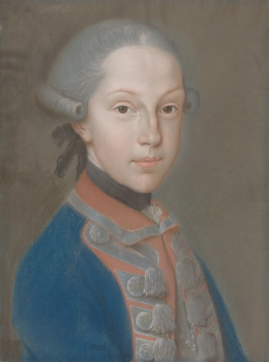 Portrait of a Young Man in Uniform by European 18th Century