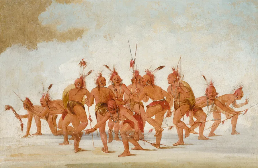 Discovery Dance, Sac and Fox by George Catlin, born Wilkes-Barre, PA 1796-died Jersey City, NJ 1872