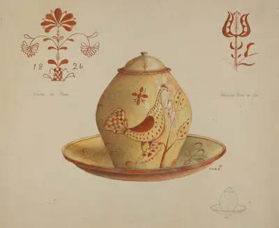 Pa. German Covered Jar