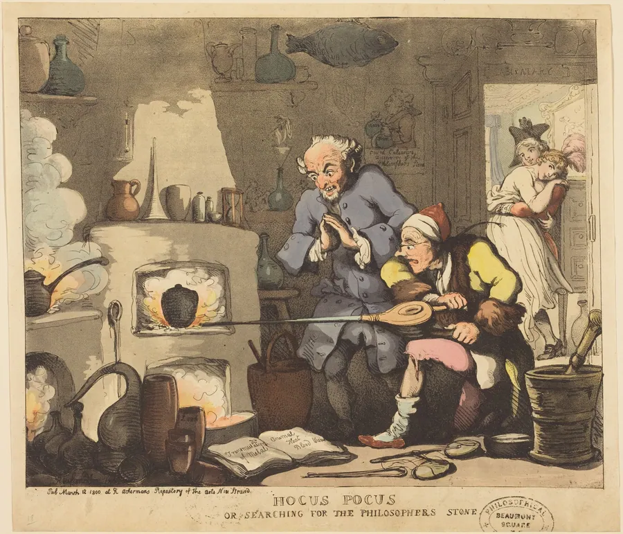 Hocus Pocus, or Searching for the Philosopher's Stone by Thomas Rowlandson