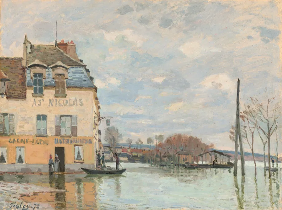 Flood at Port-Marly by Alfred Sisley
