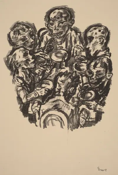 Six Diners at Table