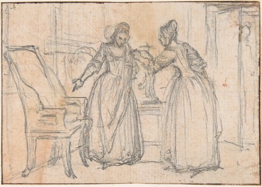 Study for an Engraving of "Songs in the Opera of Flora" by Hubert François Gravelot