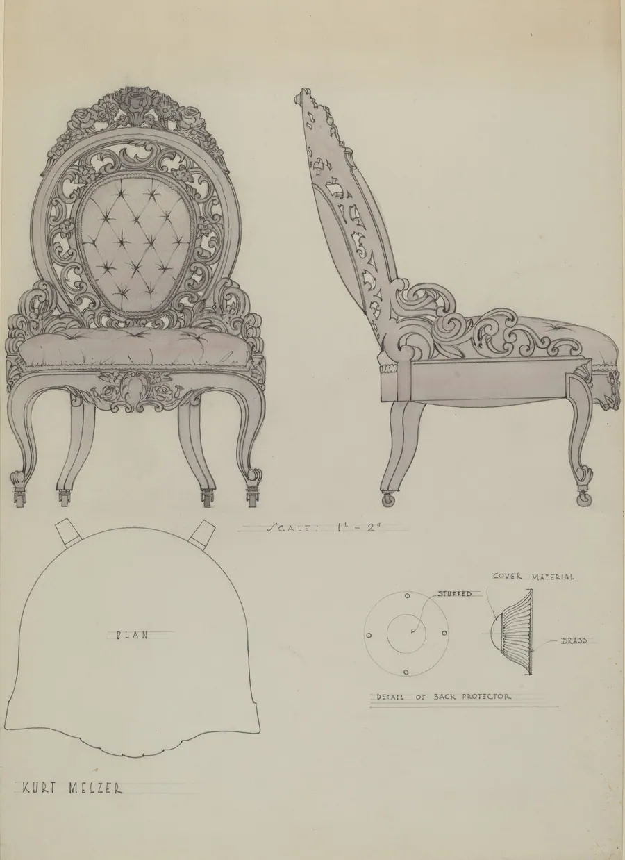 Hoopskirt chair by Kurt Melzer