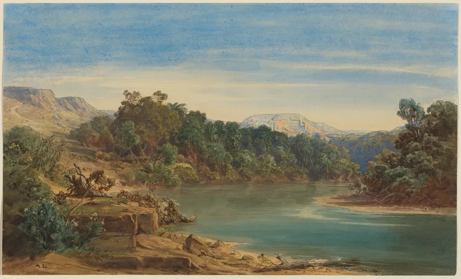 Along the Jordan River (recto) by August Löffler