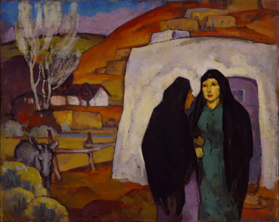 The Gossip by William Penhallow Henderson, born Medford, MA 1877-died Tesuque, NM 1943