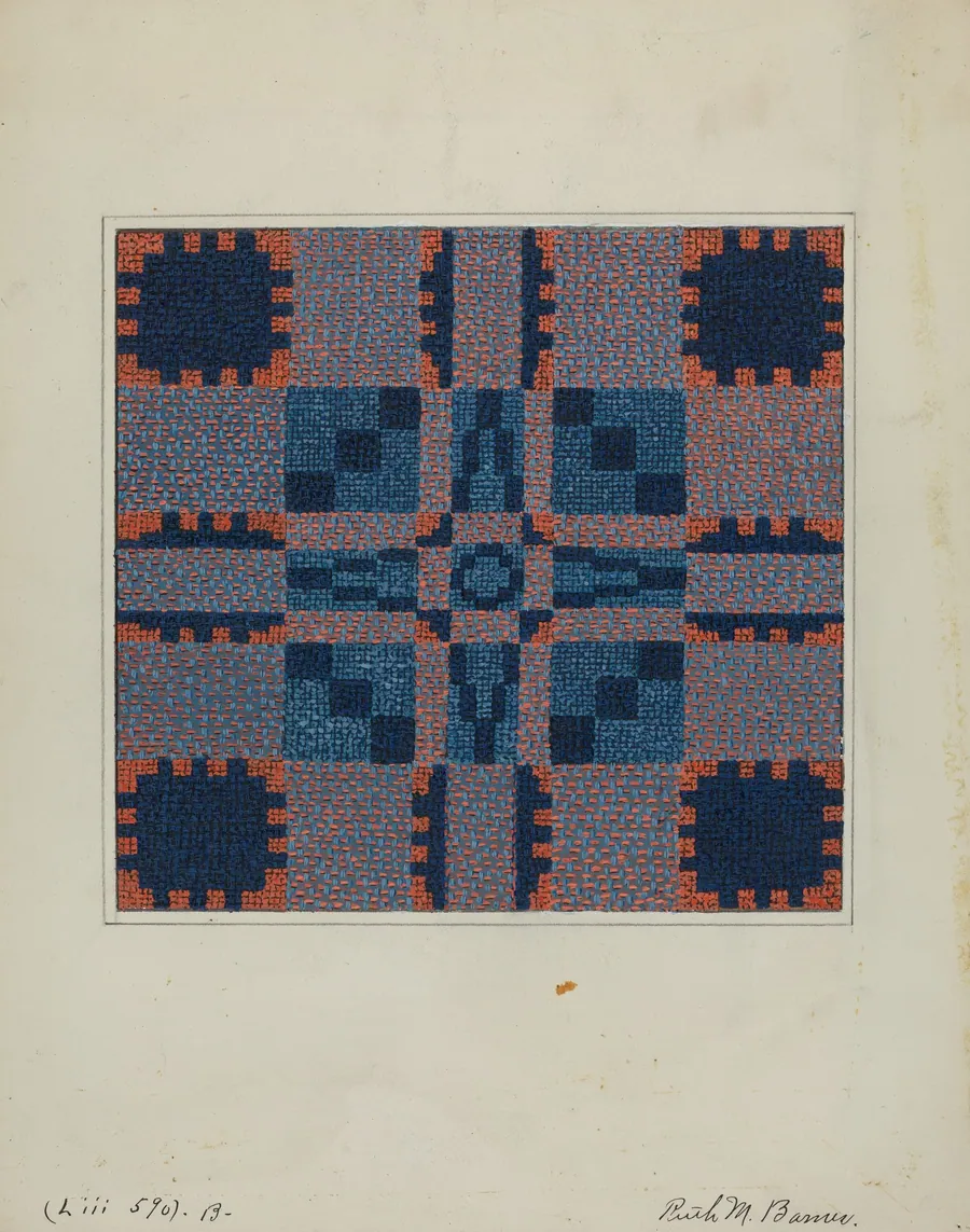 Coverlet (Reverse Side) by Ruth M. Barnes